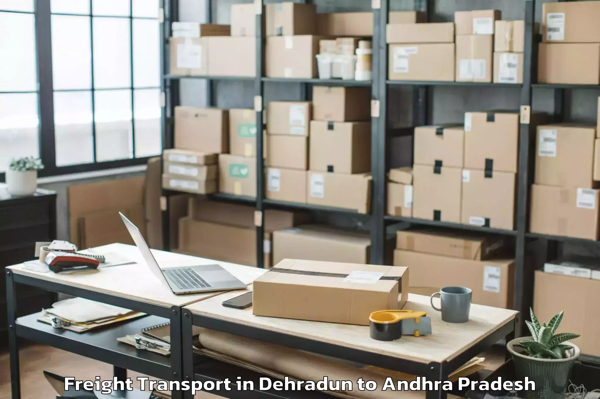 Efficient Dehradun to Madugula Freight Transport